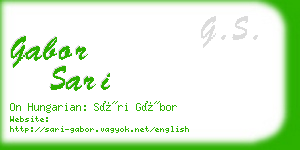 gabor sari business card